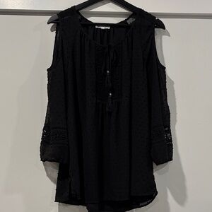 DR2 Black Blouse with Lace Details
